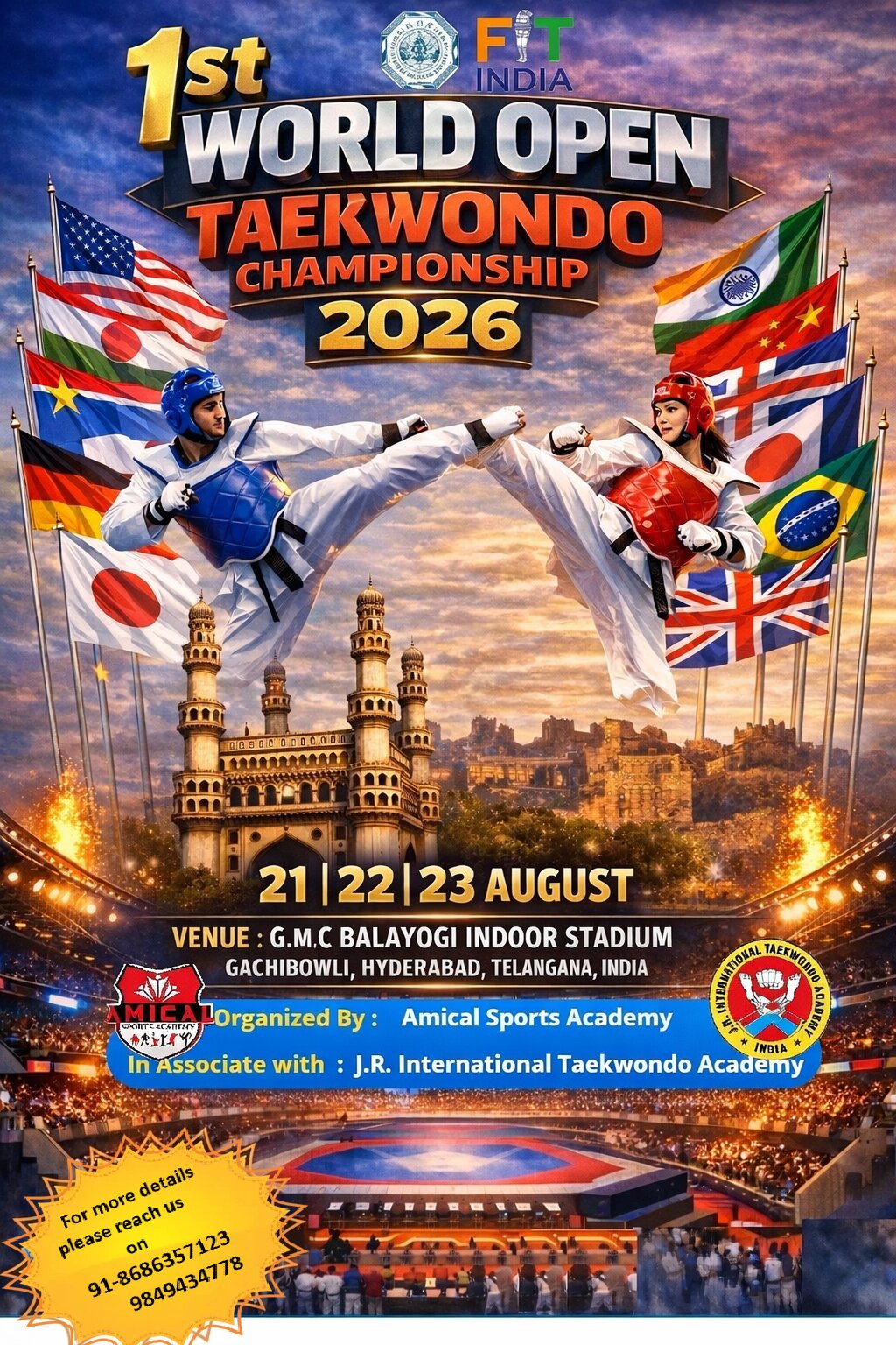 Schedule | 1st WORLD OPEN TAEKWONDO CHAMPIONSHIP 2026 -INDIA