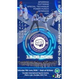 Logo of The Mightyfist Open championships.