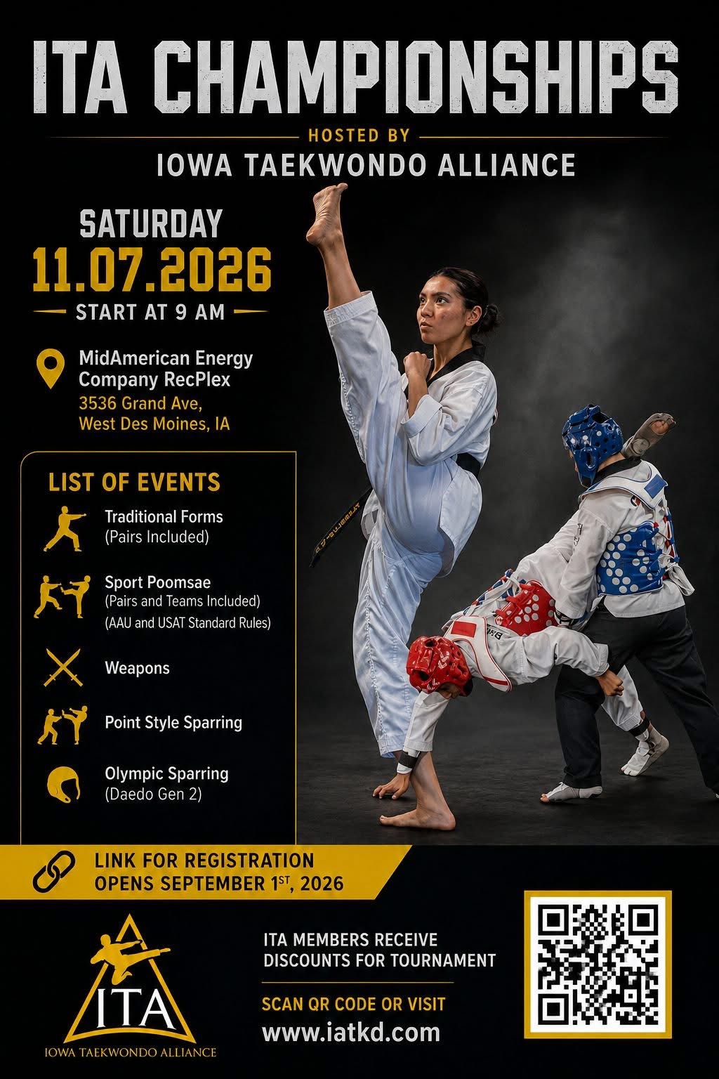 Draws | ITA Championships | Taekwondo | Kihapp