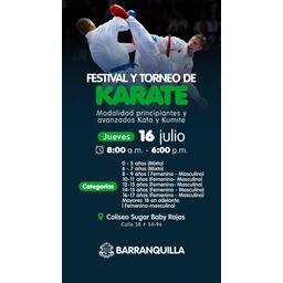 Logo of II FESTIVAL DE KARATE SECRETARIA DE DEPORTES BARRANQUILLA
