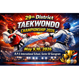Logo of 29th District Kyorugi Taekwondo Championship 2026